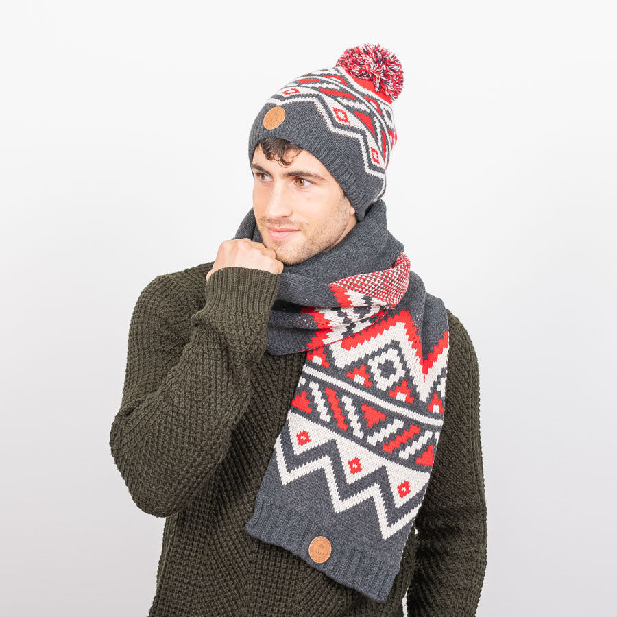 Foulard bleu Hawaï gris