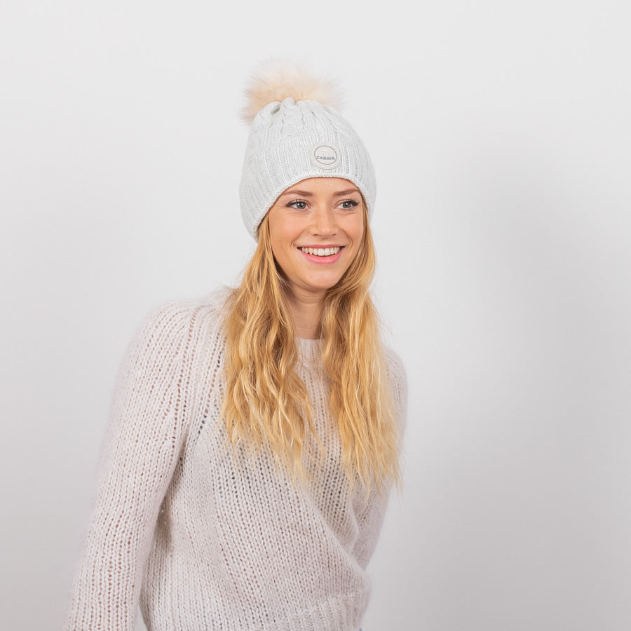 Beanie Creamy Gin Light Grey