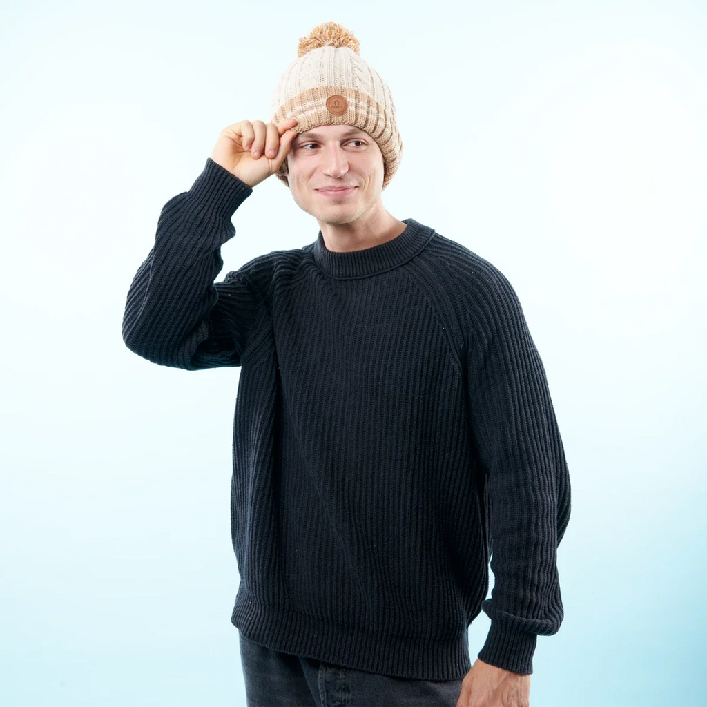 Beanie Creamy Gin New Beige Polar