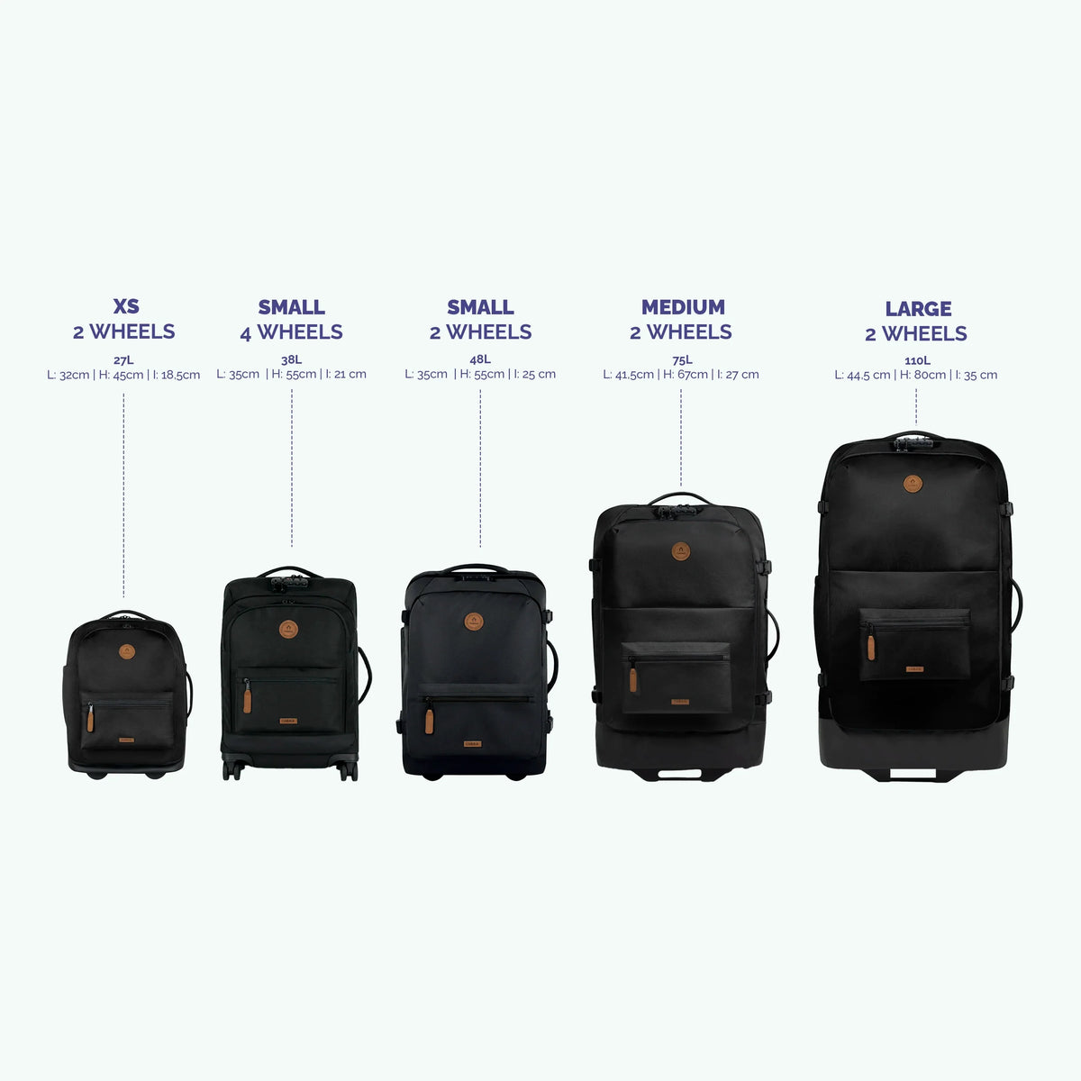 2-Wheel Soft Suitcase Small Zante