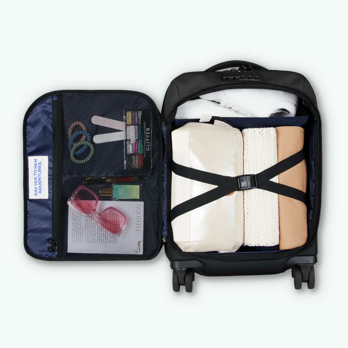 4-Wheel Soft Suitcase Small Amiens