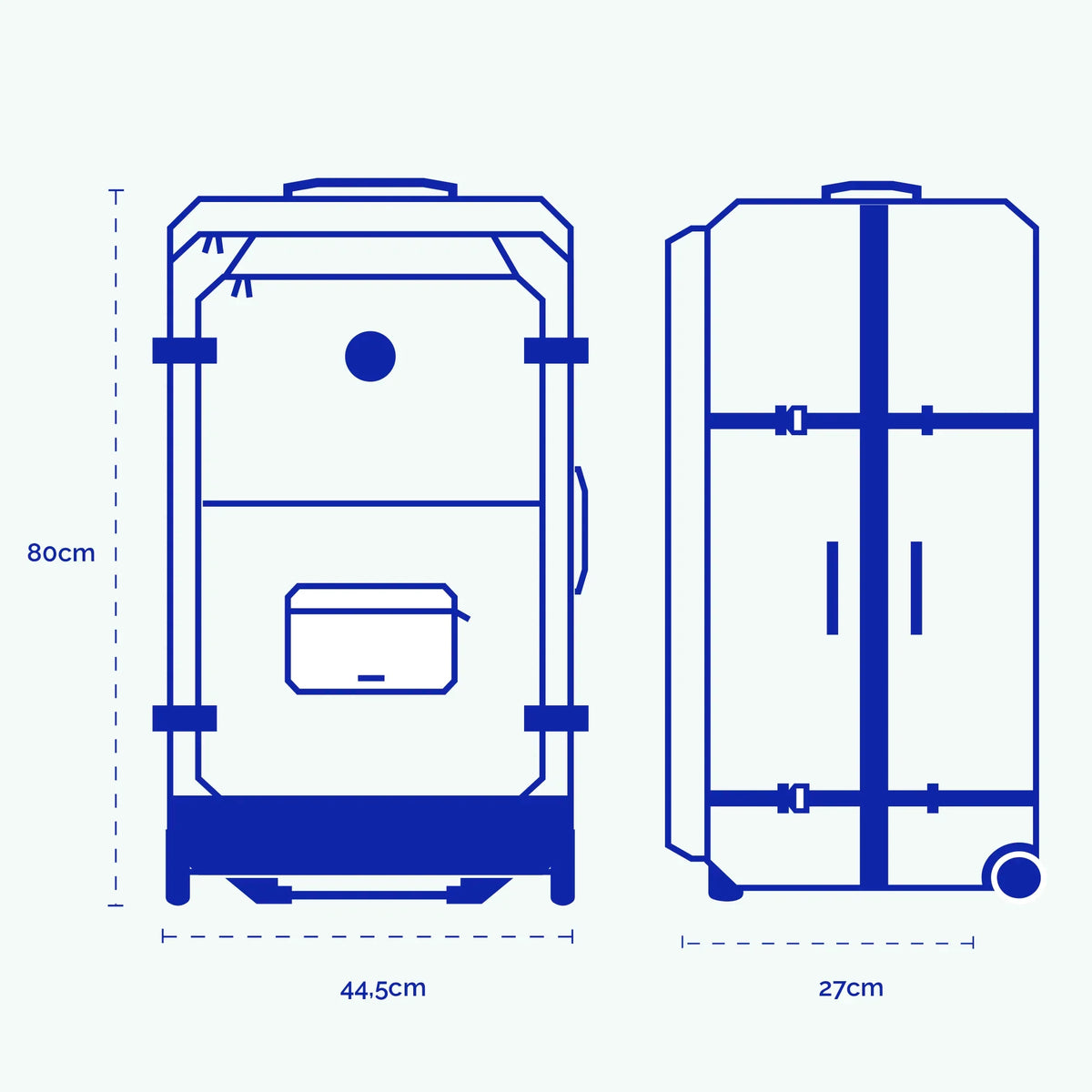 2-Wheel Soft Suitcase Large Valladolid