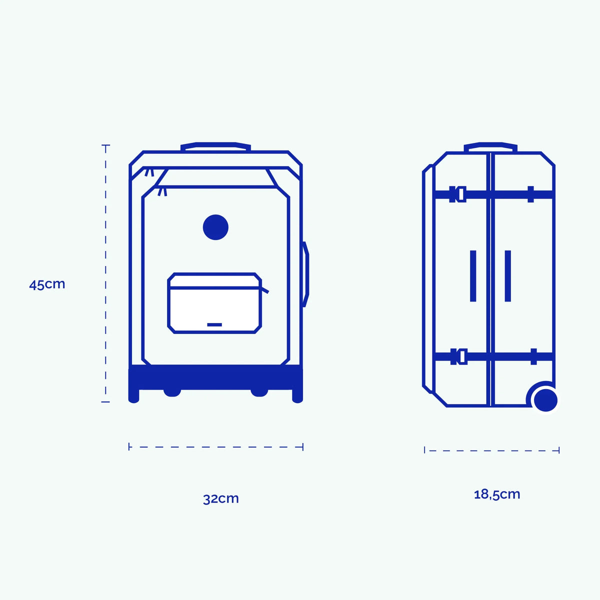 2-Wheel Soft Suitcase XS Reykjavik