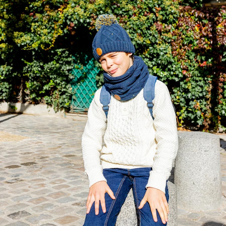 Beanie Jus de Pomme Navy Polar