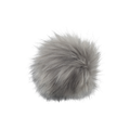 Pompon en fourrure grise