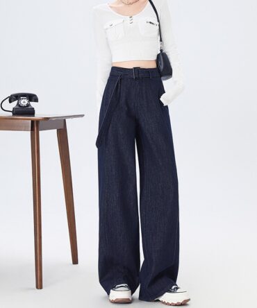 High Waist Casual Wide Leg Jeans