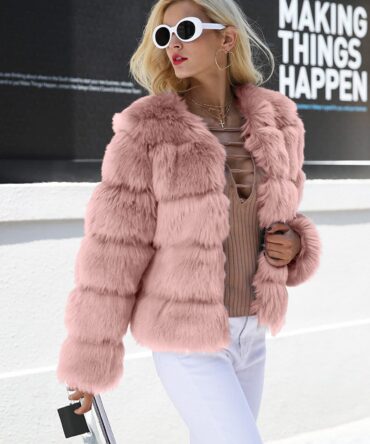 Cozy Thick Long Sleeve Open Jacket Faux Fur Coat