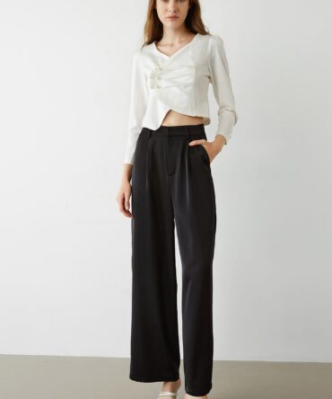 Montserrat Black Wide Leg Pants