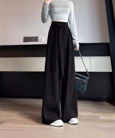 Casual Irregular High Waist Wide Leg Pants