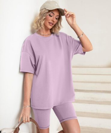 Oversized Top and Shorts 2 Piece Tracksuit