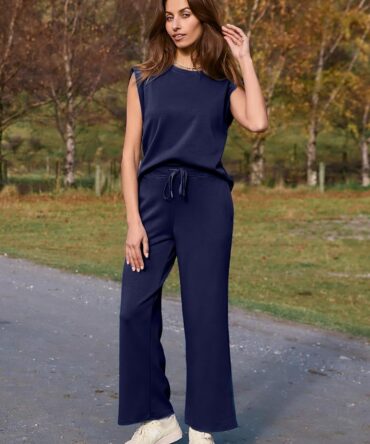 Modal Soft Drapey Two Piece Outfits Set