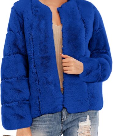 Chic Shaggy Warm Faux Fur Coat