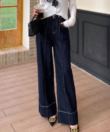 Wide Leg Denim Jeans