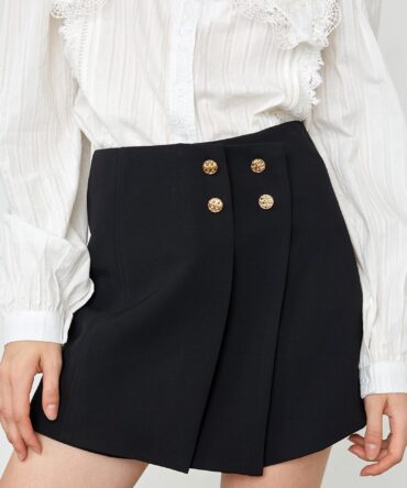 Brystol Black Asymmetrical Skirt