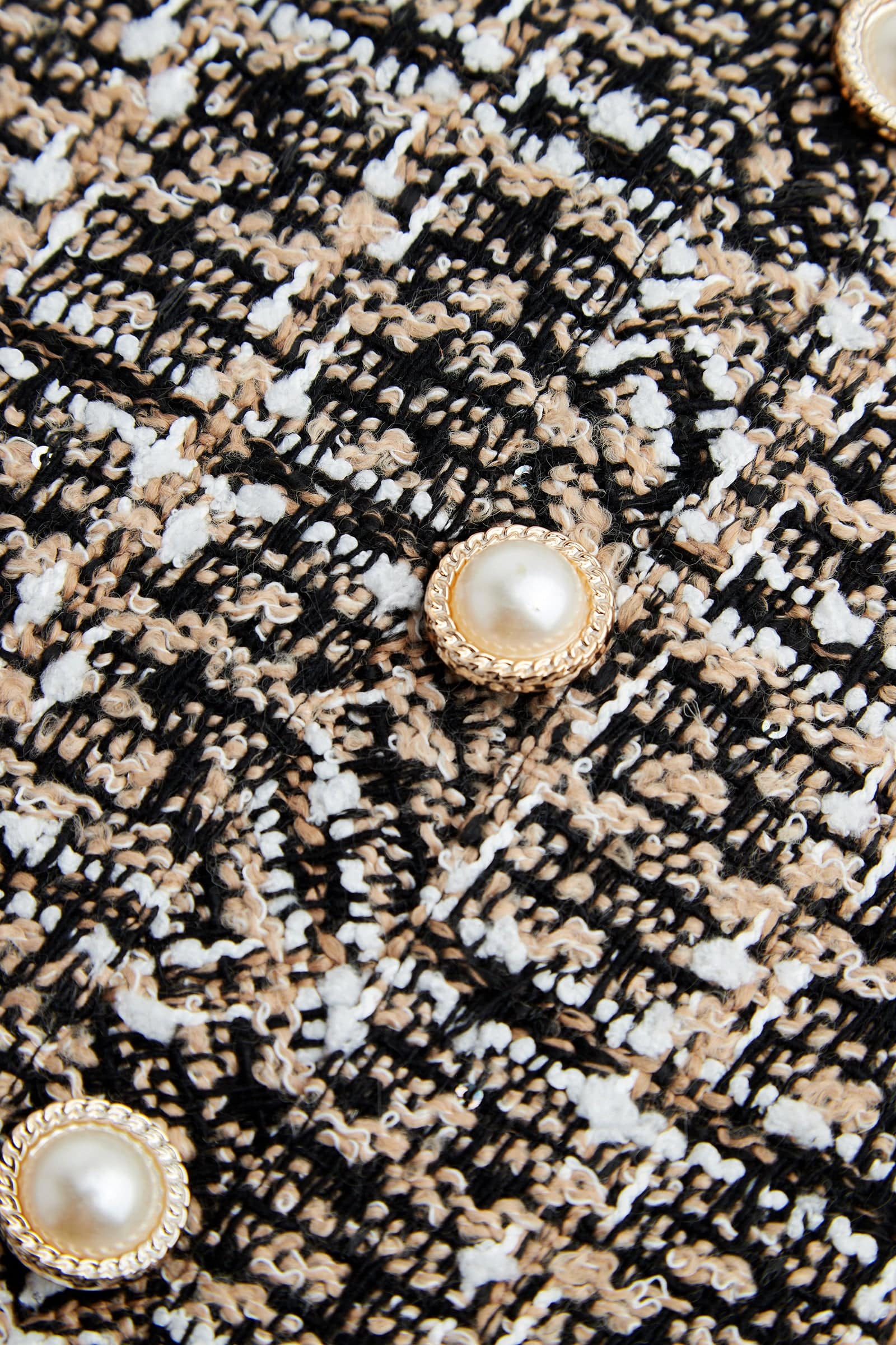 Abigale Beige Check Skirt